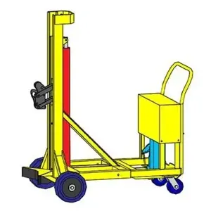 LIFTOMATIC ERGO 650-CB-ML-HR Portable Counter Balanced Drum Handler, 650 lbs. Capacity, 56 x 26 x 65 Inch Size | CL6VZJ