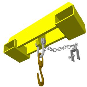 LIFTOMATIC FMH6600-SC Forklift Mounted Lift Hook, With Safety Chain, 6600 lbs. Capacity, Steel | CL6WBH
