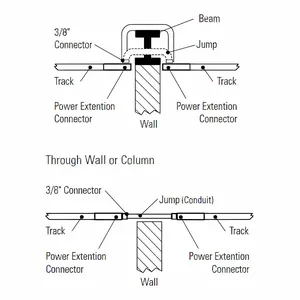 LIGHTOLIER 6046NBK Power Extension Connector, Conduit End Track Continuation Kit, L Compatible With Track | CR9KKV 53UL29