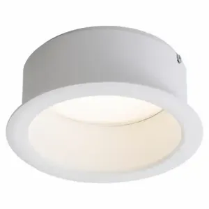 LIGHTOLIER L6RDW Round Trim, 6 Inch Nominal Size, White, Open Trim | CR9KPP 792HV5