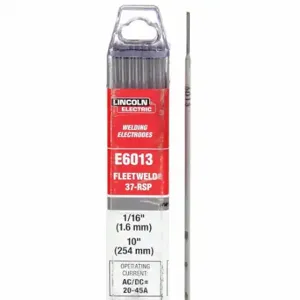 LINCOLN ELECTRIC ED029897 Stick Electrode, Carbon Steel, E6013, 1/16 Inch X 10 Inch, 6 Lb, Fleetweld 37 | CR9MEK 12C128