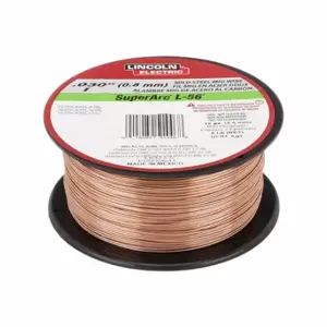 LINCOLN ELECTRIC ED030631 Mig Welding Wire, Carbon Steel, Er70S-6, 0.03 Inch, 2 Lb, Plastic Spool, Superarc L-56 | CR9LTT 12C098