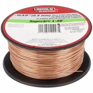 LINCOLN ELECTRIC ED030632 Mig Welding Wire, Carbon Steel, Er70S-6, 0.035 Inch, 2 Lb, Plastic Spool, Superarc L-56 | CR9LUD 12C099