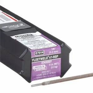 LINCOLN ELECTRIC ED033507 Stick Electrode, Carbon Steel, E7014, 1/8 Inch X 14 Inch, 20 Lb, Fleetweld 47 | CR9MEQ 12C111