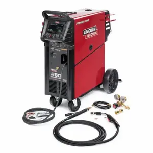 LINCOLN ELECTRIC K3520-1 MIG Welder, Power MIG 260, MIG Pack w/Running Gear | CR9LQZ 61UX94