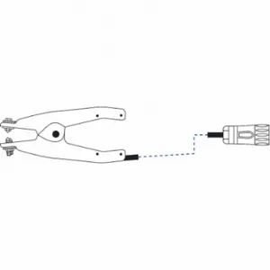 LIND EQUIPMENT LE600-P-2SG Large Clamp Assembly, 2 Ft Straight Cable With Large Truck Clamp And Quick Connect | CR9MTJ 33UC56