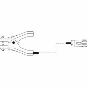LIND EQUIPMENT LE600-P-2SR Kleine Klemmenbaugruppe, 2 Fuß langes gerades Kabel mit kleiner Trommelklemme und Schnellanschluss | CR9MTL 33UC55