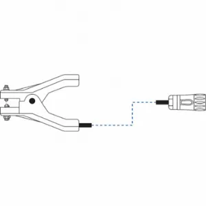 LIND EQUIPMENT LE600-P-2SR Small Clamp Assembly, 2 Ft Straight Cable With Small Drum Clamp And Quick Connect | CR9MTL 33UC55