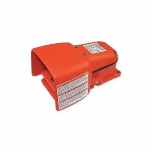 LINEMASTER 536-SWH Heavy Duty Foot Switch, SPDT, DB, 125/250 VAC, 13/2/4, 15Cast Iron, Orange, Momentary | CR9NTM 325FD3