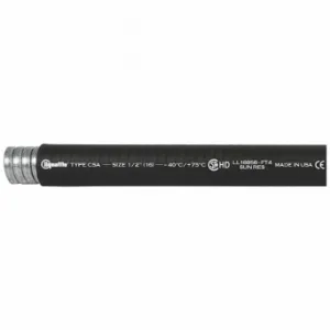 LIQUATITE CSA-15 Liquid Tight Conduit, 1 1/2 Inch Trade Size, Black, 50 ft Nominal Length, CSA | CR9NUX 787L40