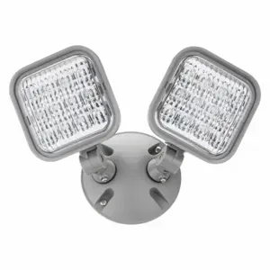 LITHONIA LIGHTING ERE GY T WP SQ M12 Remote Head, Led, Plastic, Ceiling/Wall, 2 W Lamp Watt, 2 Lamps, 3.6 V, Adj | CR9QDF 784H19