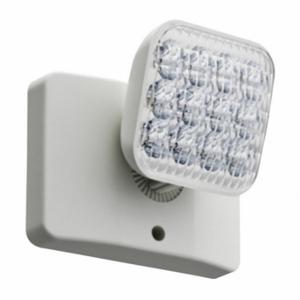 LITHONIA LIGHTING ERE W SGL SQ M12 Remote Head, Led, Plastic, Ceiling/Wall, 1 W Lamp Watt, 1 Lamps, 3.6 V, Adj | CR9QDC 784H17
