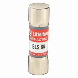 LITTELFUSE BLS008 Fuse, 8A, 250V AC, 1-3/8 Inch Length x 13/32 Inch Dia. | CY3DZX