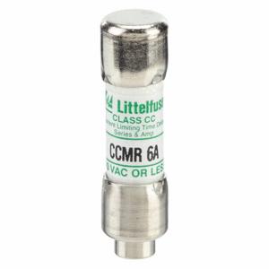 LITTELFUSE CCMR006 Fuse, Class CC, Time Delay, 6A, 250V DC, Cylindrical Body, Non-Indicating | CY3EAH