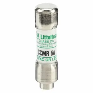 LITTELFUSE CCMR006 Fuse, Class CC, Time Delay, 6A, 250V DC, Cylindrical Body, Non-Indicating | CY3EAH