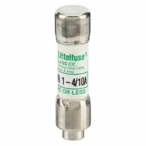 LITTELFUSE CCMR01.4 Fuse, Class CC, Time Delay, 1-4/10A, 250V DC, Cylindrical Body, Non-Indicating | CY3EAM