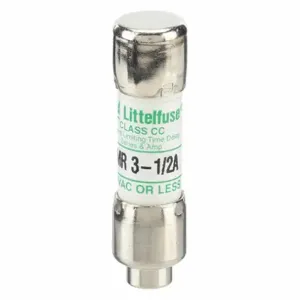 LITTELFUSE CCMR03.5 Fuse, Class CC, Time Delay, 3-1/2A, 300V DC, Cylindrical Body, Non-Indicating | CY3EAZ