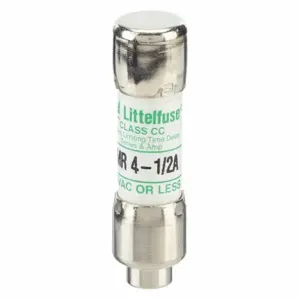 LITTELFUSE CCMR04.5 Fuse, Class CC, Time Delay, 4-1/2A, 250V DC, Cylindrical Body, Non-Indicating | CY3EBB