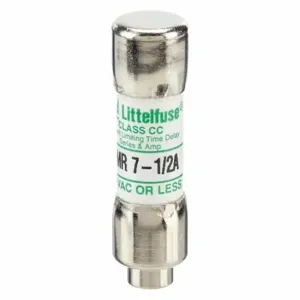 LITTELFUSE CCMR07.5 Fuse, Class CC, Time Delay, 7-1/2A, 250V DC, Cylindrical Body, Non-Indicating | CY3EBD