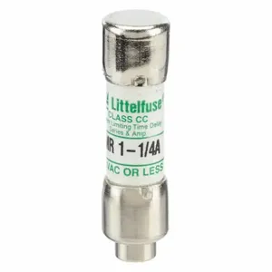 LITTELFUSE CCMR1.25 Fuse, Class CC, Time Delay, 1-1/4A, 250V DC, Cylindrical Body, Non-Indicating | CY3EBE