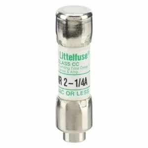 LITTELFUSE CCMR2.25 Fuse, Class CC, Time Delay, 2-1/4A, 300V DC, Cylindrical Body, Non-Indicating | CY3EBF