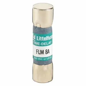 LITTELFUSE FLM008 Fuse, 8A, 250V AC, 1-1/2 Inch Length x 13/32 Inch Dia. | CY3ECK