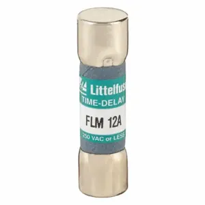 LITTELFUSE FLM012 Fuse, 12A, 250V AC, 1-1/2 Inch Length x 13/32 Inch Dia. | CY3ECT