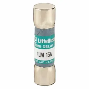 LITTELFUSE FLM015 Fuse, 15A, 250V AC, 1-1/2 Inch Length x 13/32 Inch Dia. | CY3ECU