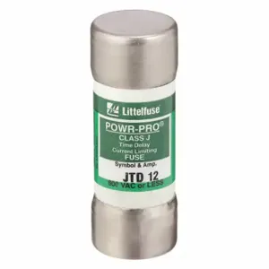 LITTELFUSE JTD012 Fuse, 12A, 600V AC, 2-1/4 Inch Length x 13/16 Inch Dia., Cylindrical Body | CY3ENB