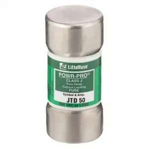 LITTELFUSE JTD050 Fuse, 50A, 600V AC/ 300V DC, 2-3/8 Inch Length x 1-1/16 Inch Dia., Cylindrical Body | CY3ENM