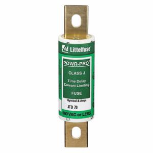 LITTELFUSE JTD070 Fuse, 70A, 600V AC, 4-5/8 Inch Length x 1-1/8 Inch Dia., Blade Body | CY3ENP