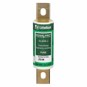 LITTELFUSE JTD080 Fuse, 80A, 600V AC/ 300V DC, 4-5/8 Inch Length x 1-1/8 Inch Dia., Blade Body | CY3ENQ