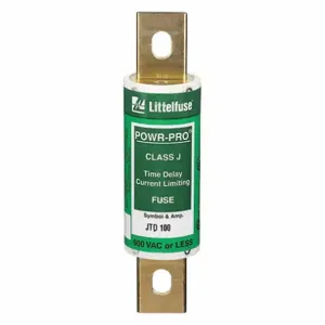 LITTELFUSE JTD100 Fuse, 100A, 600V AC/ 300V DC, 4-5/8 Inch Length x 1-1/8 Inch Dia., Blade Body | CY3ENT