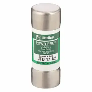 LITTELFUSE JTD17.5 Fuse, 17-1/2A, 600V AC, 2-1/4 Inch Length x 13/16 Inch Dia., Cylindrical Body | CY3ENX