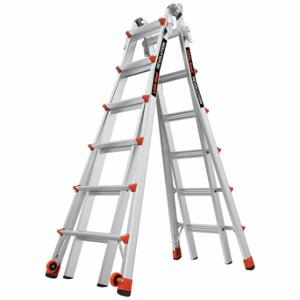 LITTLE GIANT 13126-001 Multipurpose Ladder, 6 To 11 Ft, 300 Lb Load Capacity, 53 Lb Net Wt | CR9QJA 794JF2
