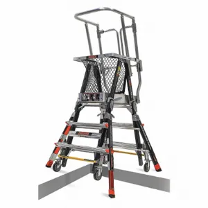 LITTLE GIANT 18503-817 Platform Stepladder, 3 to 5 ft. Height, 3 to 5 ft. Platform Height, 375 lbs. Capacity | CJ3FNA 49WJ51