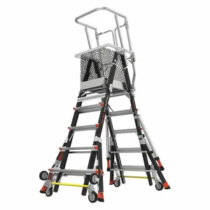 LITTLE GIANT 18509-817 Platform Stepladder, 5 to 9 ft. Height, 5 to 9 ft. Platform Height, 375 lbs. Capacity | CJ3FNF 49WJ52