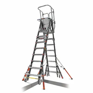 LITTLE GIANT 18515-817 Platform Stepladder, 8 to 14 ft. Height, 8 to 14 ft. Platform, 375 lbs. Capacity | CJ3FNB 49WJ53