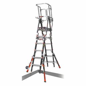 LITTLE GIANT 19506-815 Compact Safety Cage Platform Ladder, 6 to 10 ft. Ladder, 6 to 10 ft Platform | CJ3FMZ 48RR89