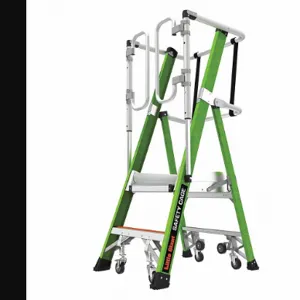 LITTLE GIANT 19702 Safety Cage, 6 ft 6 Inch Ladder, 1 ft 10 Inch Platform, 375 lbs. Load Capacity | CJ3FNE 60MM21