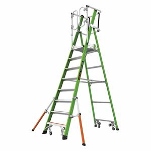 LITTLE GIANT 19708-146 Safety Cage, 12 ft 5 Inch Ladder, 7 ft 5 Inch Platform, 375 lbs. Load Capacity | CJ3FNH 60MM24