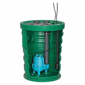 LITTLE GIANT 509685 Sewage Ejector System, 4/10 HP, 110V AC, Diaphragm, 70 gpm Flow Rate At 10 ft. Head | CJ3HJC 9SP2V2D / 44ZH93