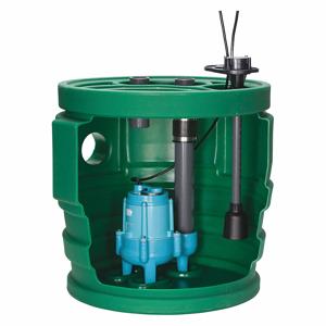 LITTLE GIANT 509687 Sewage Ejector System, 4/10 HP, 110V AC, Diaphragm, 70 gpm Flow Rate At 10 ft. Head | CJ3HHX 9JP2V2D / 44ZJ10