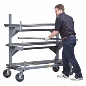 LITTLE GIANT CBR-3060-8PHBK Mobile Cantilever Rack, 30 x 60 Inch Size, 4000 lb | CR9QKE 65LN94