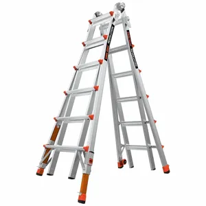 LITTLE GIANT 13126-801 Multipurpose Ladder, 6 To 11 Ft, 300 Lb Load Capacity, 56 Lb Net Wt | CR9QJC 794JF3