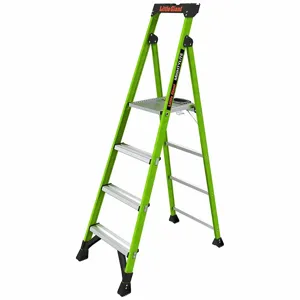 LITTLE GIANT 15396-001 Platform Stepladder, 6 ft Lengthadder Height, 6 ft Platform Height, 300 lb | CR9QJM 794JE2