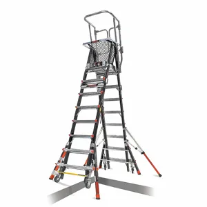 LITTLE GIANT 18515-817 Platform Stepladder, 8 to 14 ft. Height, 8 to 14 ft. Platform, 375 lbs. Capacity | CJ3FNB 49WJ53