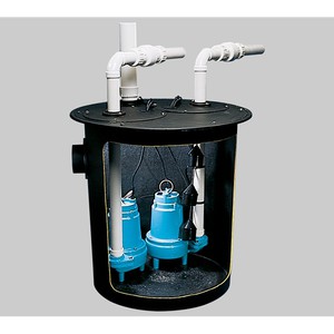 LITTLE GIANT PUMPS 14940708 Duplex-Abwasserpumpe, 1/2 PS, 208–240 V, Beckengröße 36 Zoll, 1 Ph | BQ7ZQB 14S-DPLX