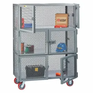 LITTLE GIANT SC2-6D-3048-6PY Mobile Storage Locker, 3-Compartment | CR9QHK 50DH61