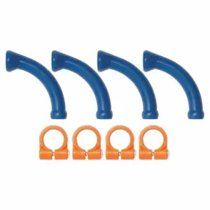 LOC-LINE 40474 Extended Elbows With Clamps Kit 1/4 Inch - Pack Of 4 | AB6BNB 20Y137